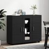 vidaXL Wooden Cabinet Black 88.5 x 30.5 x 73 cm Engineered Wood