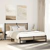 vidaXL Metal Bed Frame without Mattress Sonoma Oak 140x200 cm