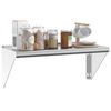 vidaXL Wall Shelf 75x30x31 cm Silver Stainless Steel