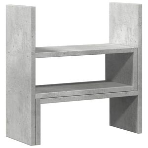 vidaXL Desk Organiser Adjustable Concrete Grey 40x17x41 cm