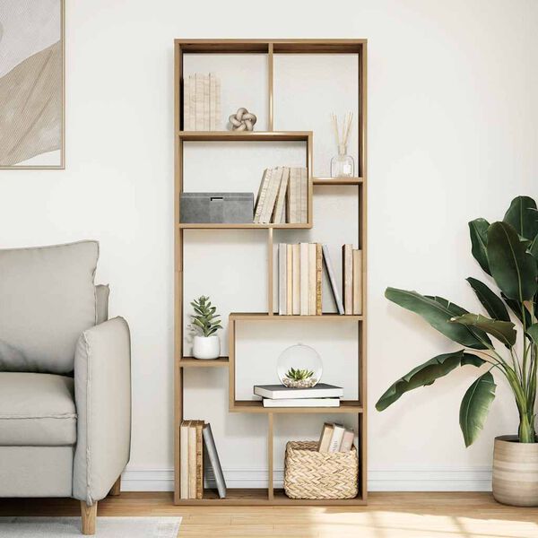 vidaXL Room Divider Bookcase Artisan Oak 67x25x161.5 cm Engineered Wood