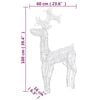 vidaXL Reindeer Christmas Decorations 3 pcs 60x16x100 cm Acrylic