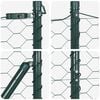 vidaXL Fence Post Green 10 x 1.6 m (50 mm mesh) Steel and PVC