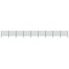 vidaXL Fence Panel with Posts Iron 1557.5x120 cm Green
