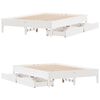 vidaXL Bed Frame without Mattress White 120x190 cm Small Double Solid Wood Pine