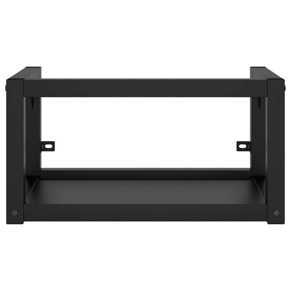 vidaXL Bathroom Washbasin Frame with Built-in Basin Black Iron