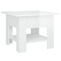 vidaXL Coffee Table High Gloss White 55x55x42 cm Engineered Wood