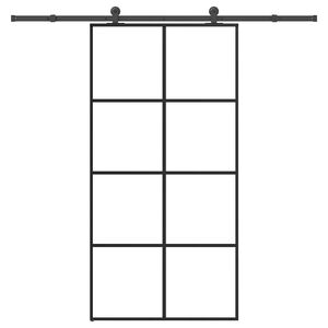 vidaXL Sliding Door with Hardware Set 102,5x205 cm ESG Glass&Aluminium