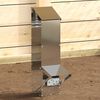 vidaXL Chicken Feeder Silver 13 x 12 x 51 cm Galvanised Steel