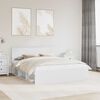 vidaXL Bed Frame with Headboard White 160 x 200 cm Solid Pine Wood