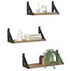 vidaXL Wall Shelf Set with Shelf 3 pcs Artisan oak 37 x 12 x 13 cm