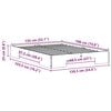 vidaXL Floor Bed Frame with Storage Brown 135 x 190 cm Solid pine wood