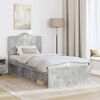 vidaXL Bed Frame Concerte Grey 75 x 190 cm Solid Pine Wood