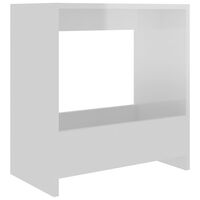 vidaXL Side Table High Gloss White 50x26x50 cm Engineered Wood