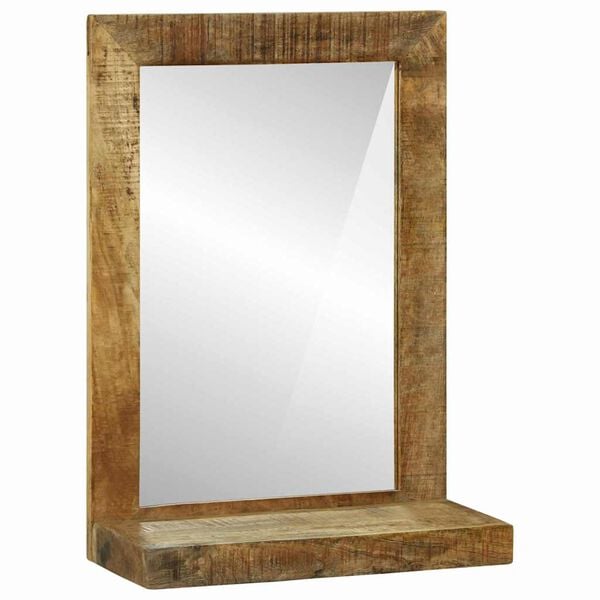 vidaXL Bathroom Mirror Brown 50 x 22 x 70 cm Solid Mango Wood