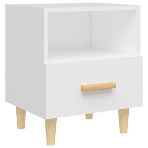 vidaXL Bedside Cabinet White 40x35x47 cm