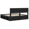 vidaXL Bed Frame with Mattress Black 200 x 200 cm Solid Pine Wood