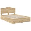 vidaXL Bed Frame with Drawer Sonoma Oak 140 x 200 cm Engineered Wood