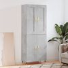vidaXL Highboard Concrete Grey 69.5x34x180 cm Engineered Wood