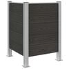 vidaXL Garbage Bin Fence Grey 85 x 85 x 115 cm Aluminium and WPC