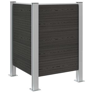 vidaXL Garbage Bin Fence Grey 85 x 85 x 115 cm Aluminium and WPC