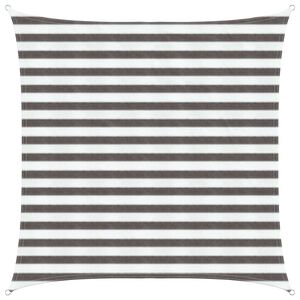 vidaXL Sunshade Sail Light Grey and White 2 x 2 m HDPE