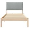 vidaXL Bed frame Brown and light grey 90 x 200 cm Solid pine wood