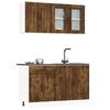 vidaXL 4 Piece Kitchen Cabinet Set Lucca Smoked Oak Engineered Wood