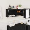 vidaXL Bathroom Wall Cabinet Black 100x25x40 cm Engineered Wood