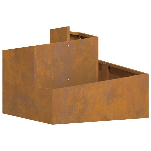 vidaXL Garden Planter Brown 60 x 60 x 50 cm Weathering Steel
