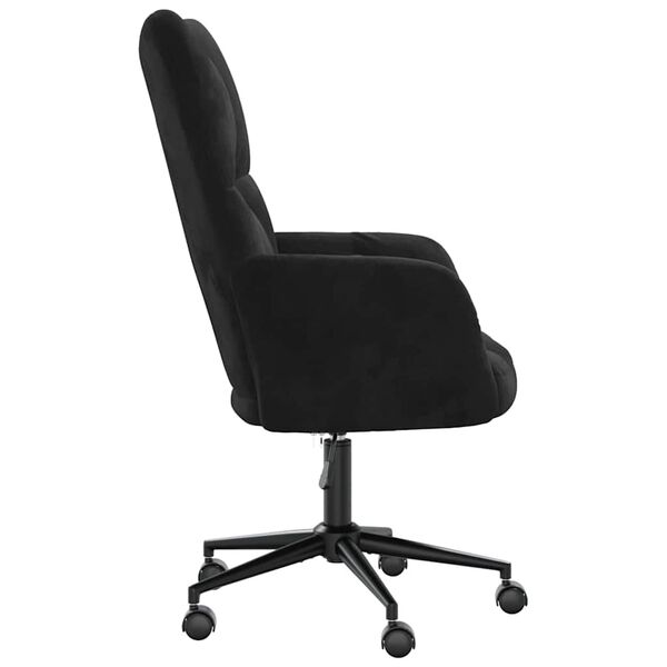 vidaXL Relaxing Chair with Wheel Black 69 x 61.5 x 102 cm Velvet