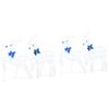 vidaXL LED Reindeers 4 pcs White 45 x 19 x 65 cm Fabric