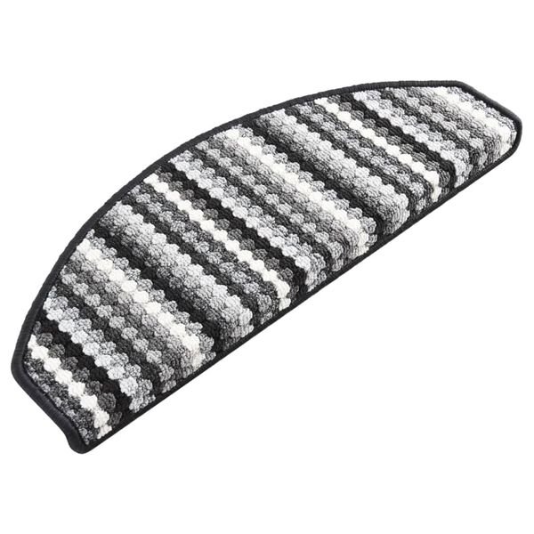 vidaXL Stair Mats Self-adhesive 15 pcs 65x24x4 cm Multicolour Anthracite