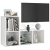 vidaXL TV Cabinets 2 pcs High Gloss White 72x35x36.5 cm Engineered Wood