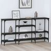 vidaXL Console Table Black oak 160 x 29 x 80 cm Engineered wood
