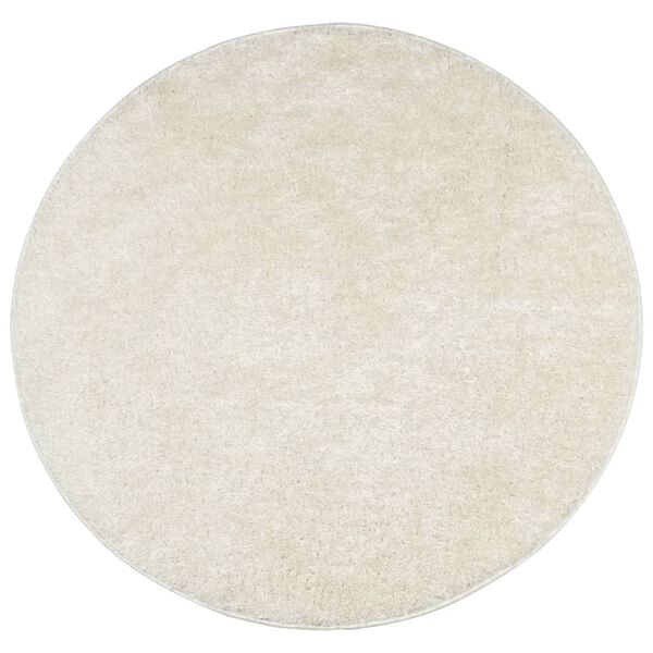 vidaXL Rug ISTAN High Pile Shiny Look Cream &Oslash; 100 cm