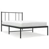 vidaXL Metal Bed Frame without Mattress with Headboard Black 80x200cm