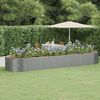 vidaXL Garden Raised Bed Powder-coated Steel 510x140x68 cm Grey