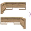 vidaXL Storage Headboard with Shelf Artisan Oak 200 cm Engineered Wood