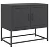 vidaXL TV Cabinet Black 68.5x39x60.5 cm Steel