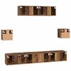 vidaXL TV Cabinet Set Wall-mounted 7 pcs Old Wood Engineered Wood