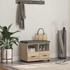 vidaXL Hall Bench with Cushion with Drawer Sonoma Oak 60 x 38 x 46 cm