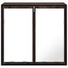 vidaXL Bathroom Mirror Cabinet Brown Oak 65x20x60 cm Engineered Wood