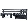 vidaXL 4 Piece Garden Pallet Lounge Set Black Wood