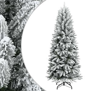 vidaXL Artificial Christmas Tree with Flocked Snow 120 cm PVC&PE