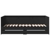 vidaXL Daybed with Drawers without Mattress Black 75x190 cm Small Single