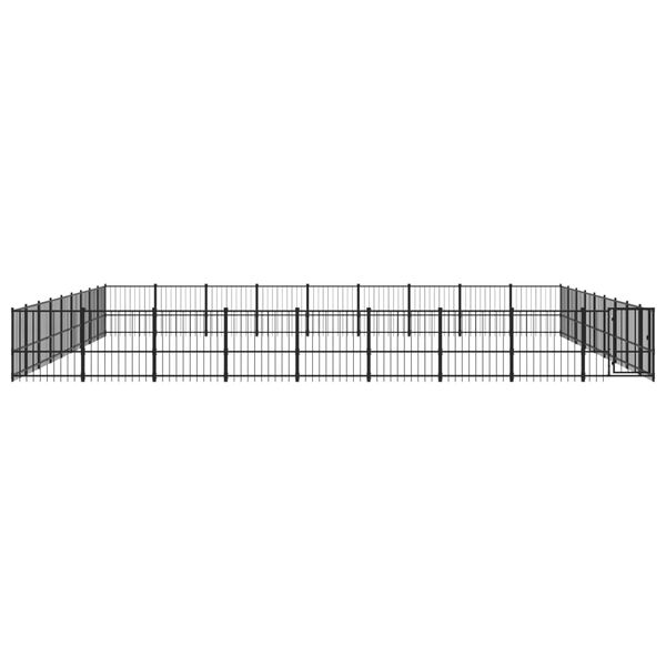 vidaXL Outdoor Dog Kennel Steel 76.21 m²