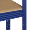 vidaXL 4-Layer Storage Shelves 4 pcs Blue Steel&Engineered Wood