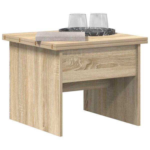 vidaXL Coffee Table Sonoma Oak 55 x 54.5 x 45 cm Engineered wood