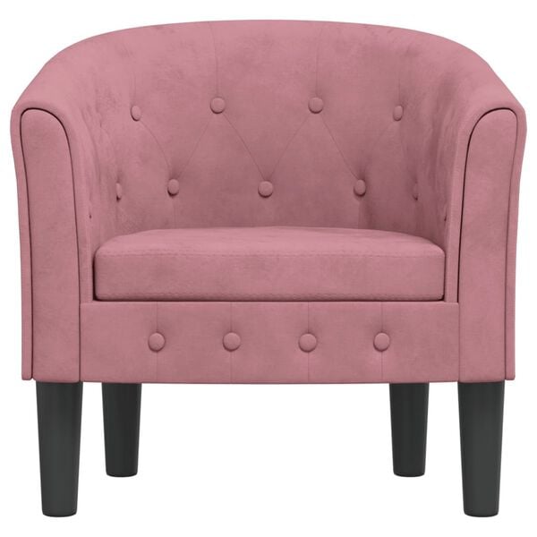vidaXL Tub Chair Pink Velvet